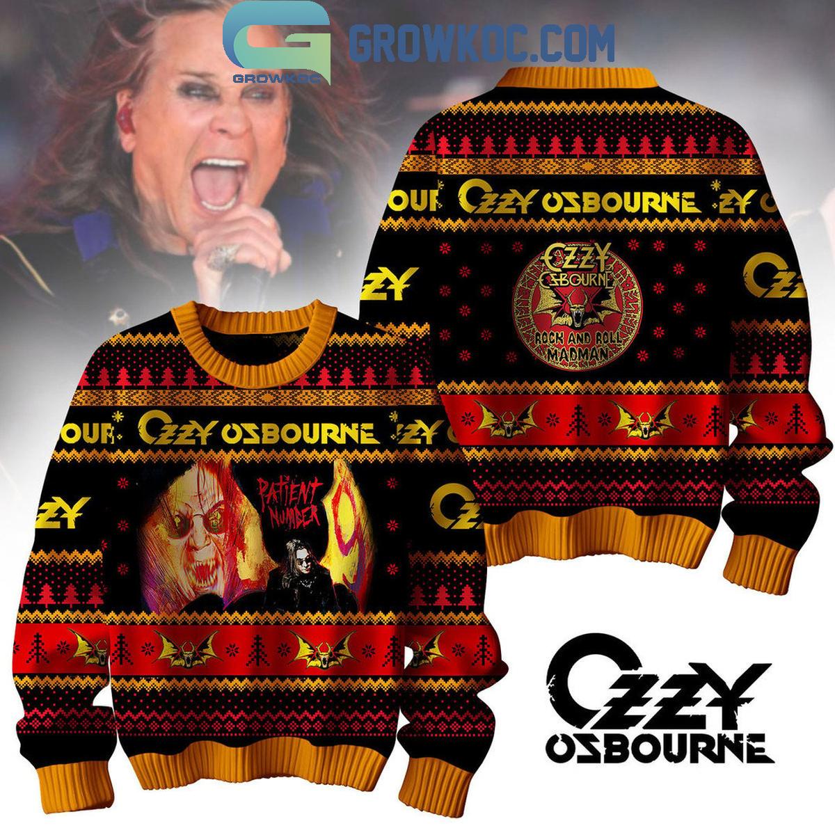 Ozzy Osbourne Rock And Roll Madman 2024 Christmas Ugly Sweater 1 iruKr
