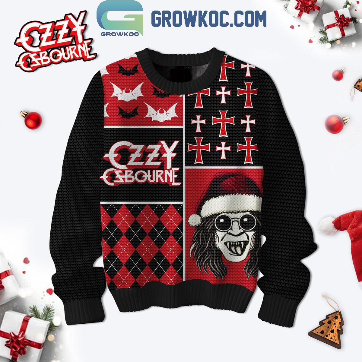 Ozzy Osbourne Vampire For Night Christmas Ugly Sweater 1 g4Om8
