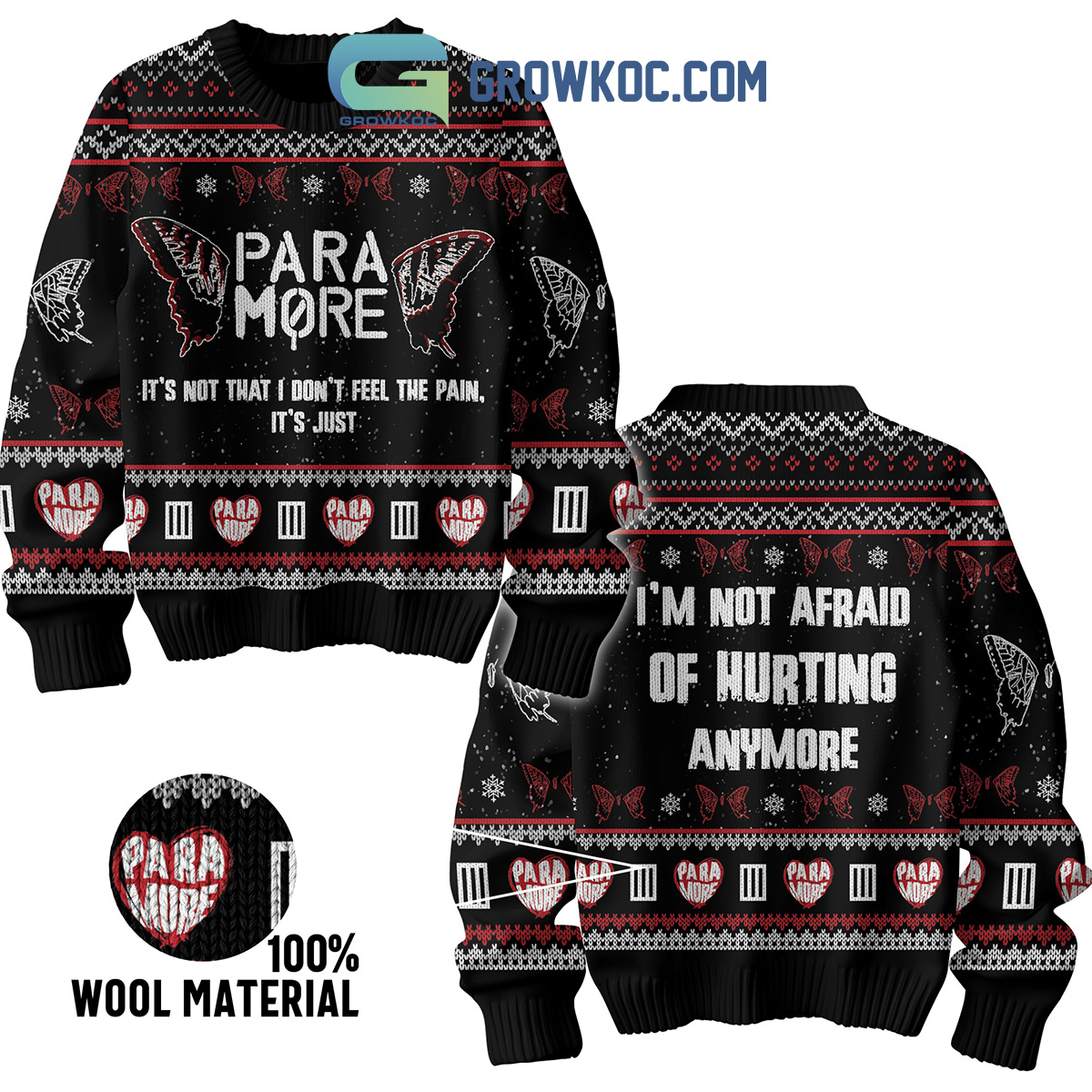 Paramore Dont Feel The Pain Ugly Sweater2B1 NkibH