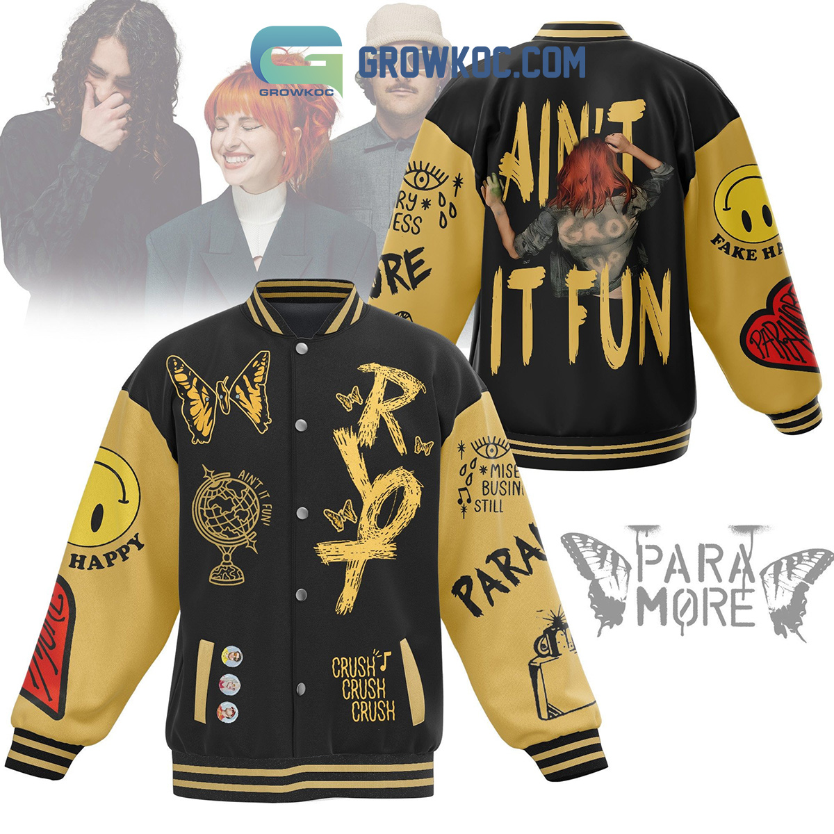 Paramore Rock Band Aint It Fun Baseball Jacket2B1 IRkUZ