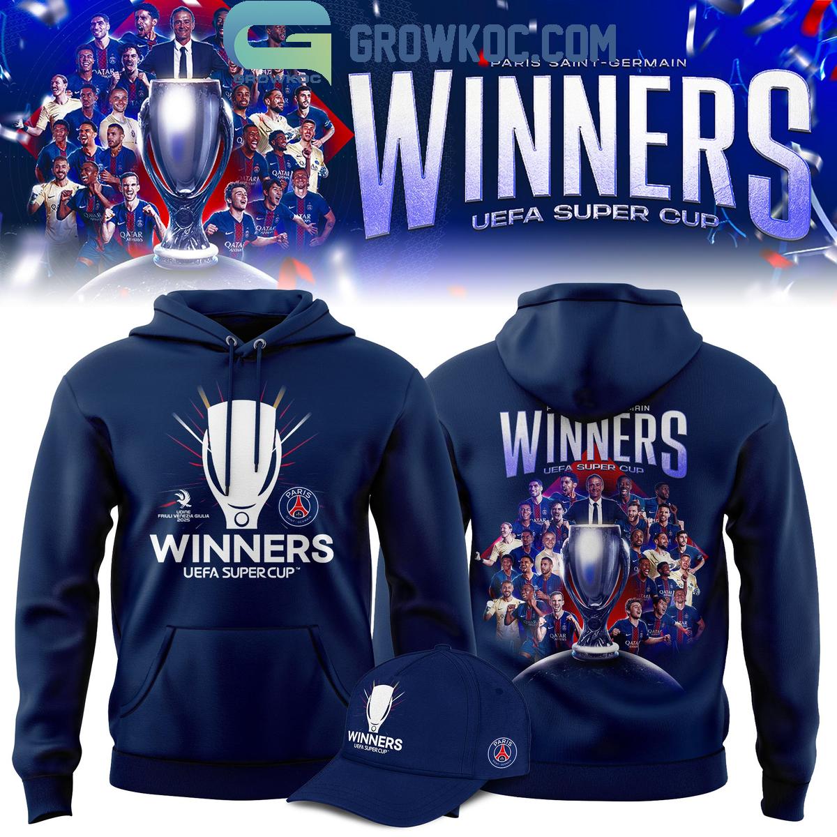 Paris Saint Germain UEFA Super Cup 2025 Winners Hoodie Shirt 1 KQf6Q