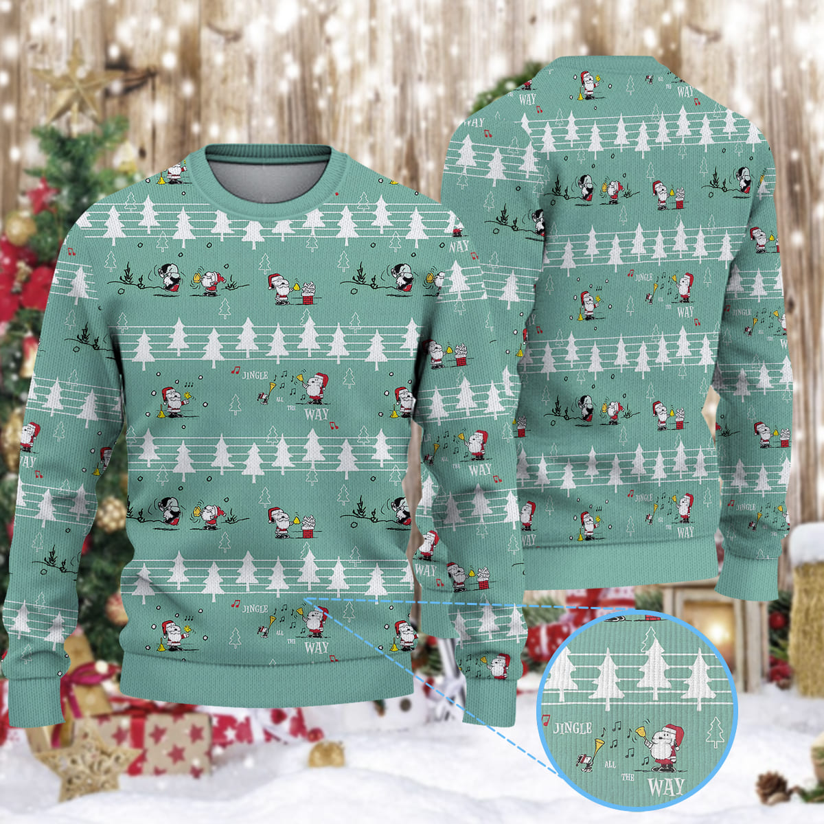 Peanuts Snoopy Christmas Knitted Sweater 2