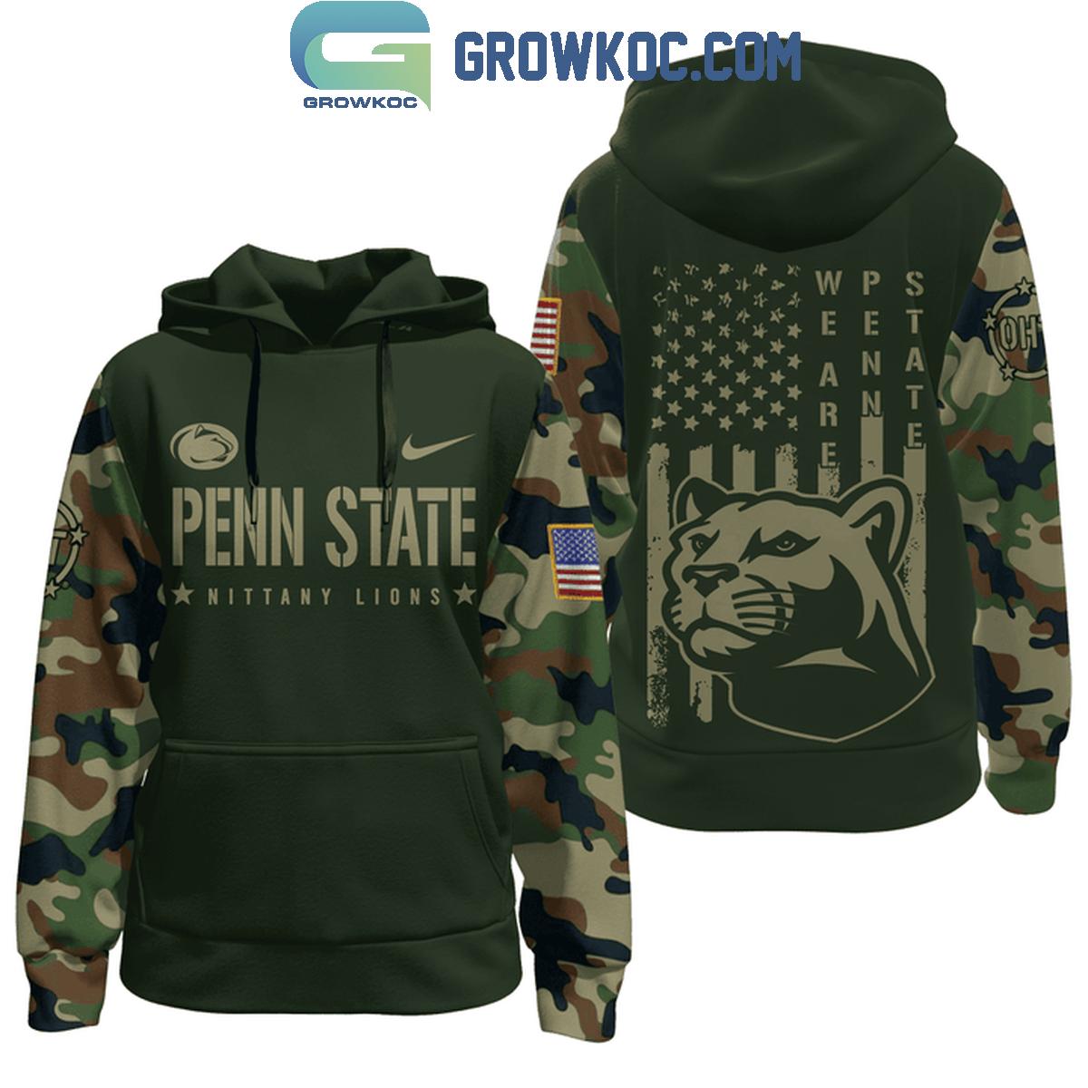 Penn State Nittany Lions Camouflage Soldier Fight For American Freedom Hoodie T Shirt 1 mVjDE