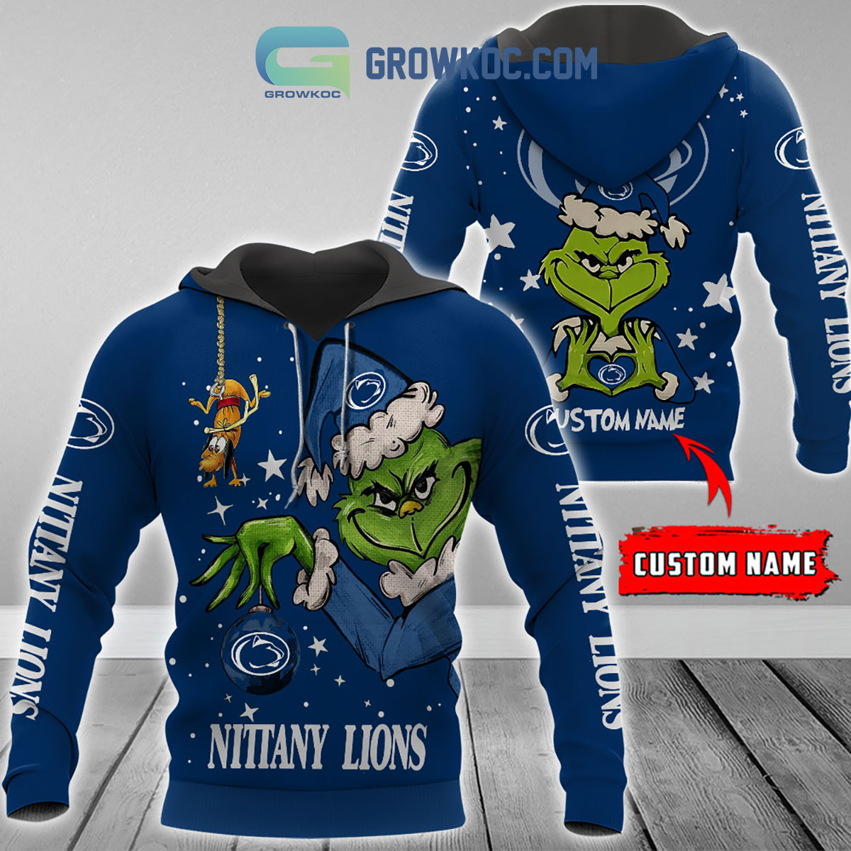 Penn State Nittany Lions Grinch Christmas Personalized NCAA Hoodie Shirts2B1 2sajZ