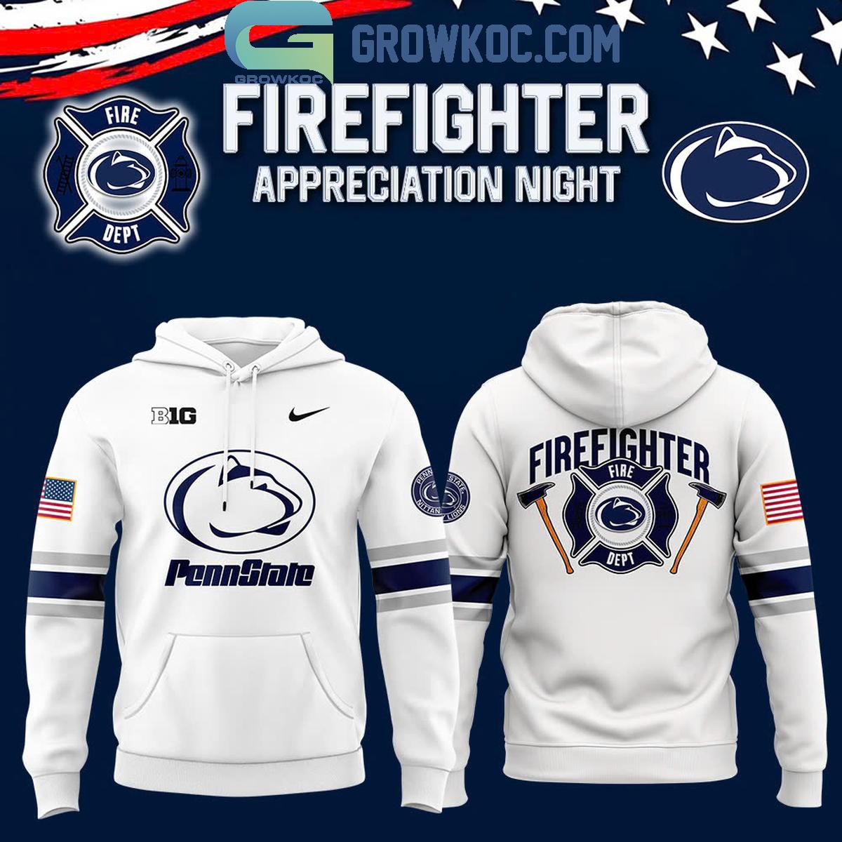 Penn State Nittany Lions x 2024 Firefighter Appreciation Night Hoodie T Shirt 1 YYBBu