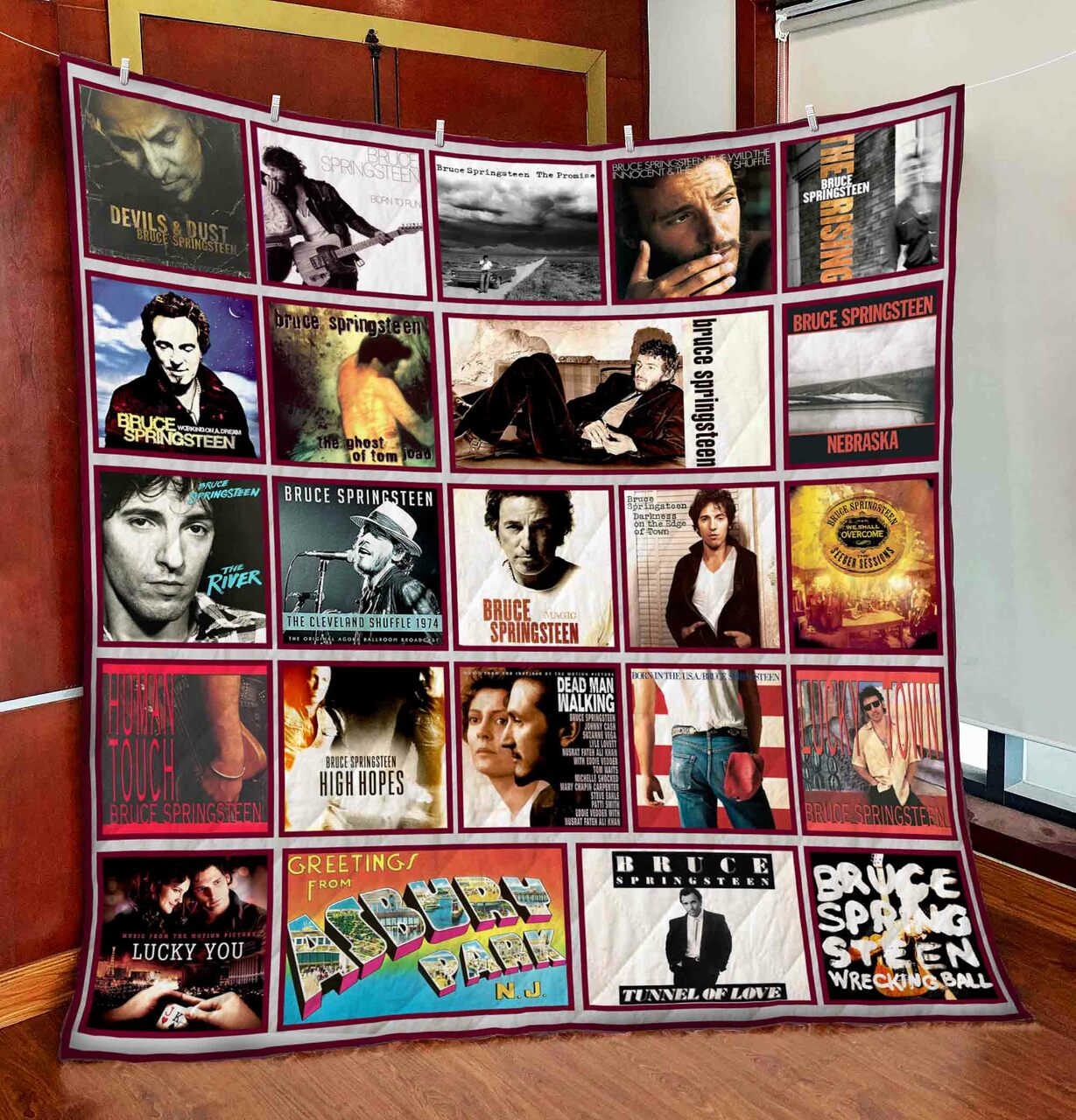 Personalized Bruce Springsteen Quilt Bedding Set for Home Decoration and Picnic Great Gifts for Family 0