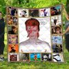 Personalized David Bowie Quilt Bedding Set with Year Great for Bedroom Decoration and Family Gifts 0