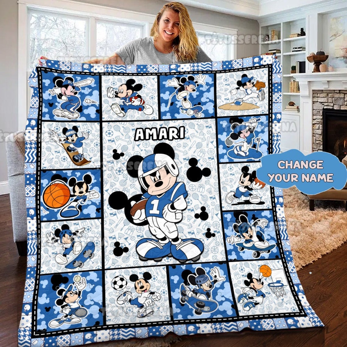 Personalized Disney Mickey Mouse Quilt Mickey Mouse Fleece Blanket Mickey Mouse Birthday Gifts Disney Christmas Gift For Kids 0 1