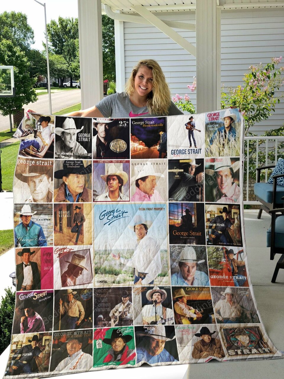 Personalized George Strait Album Covers Quilt Bedding Set Blanket Perfect Gifts for Family and Bedroom Decor 0