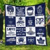 Personalized Toronto Maple Leafs Fan Gift Idea Quilt Bedding Set Bedroom Decor and Gifts for Family 0