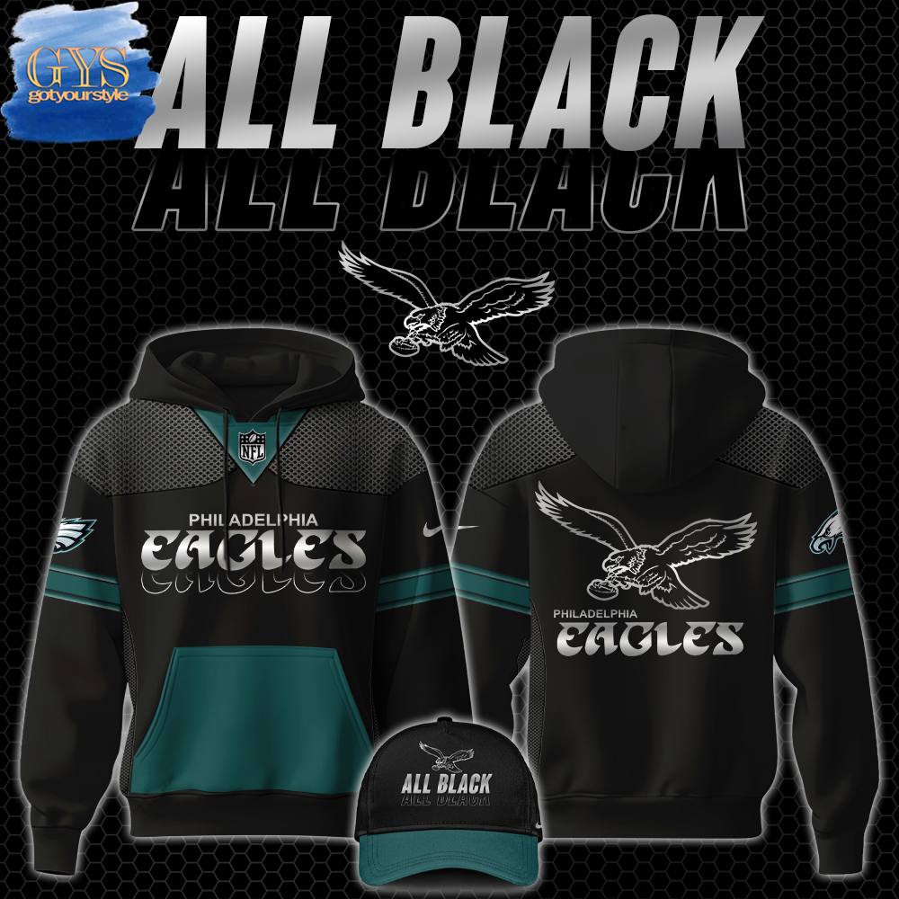 Philadelphia Eagles Carbon Black Fashion Game 2025 Hoodie 1