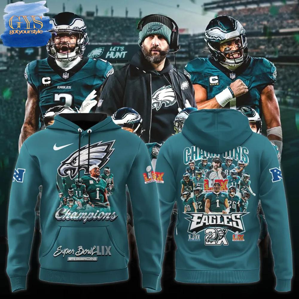 Philadelphia Eagles Champions Super Bowl LIX Special Edition Hoodie 1