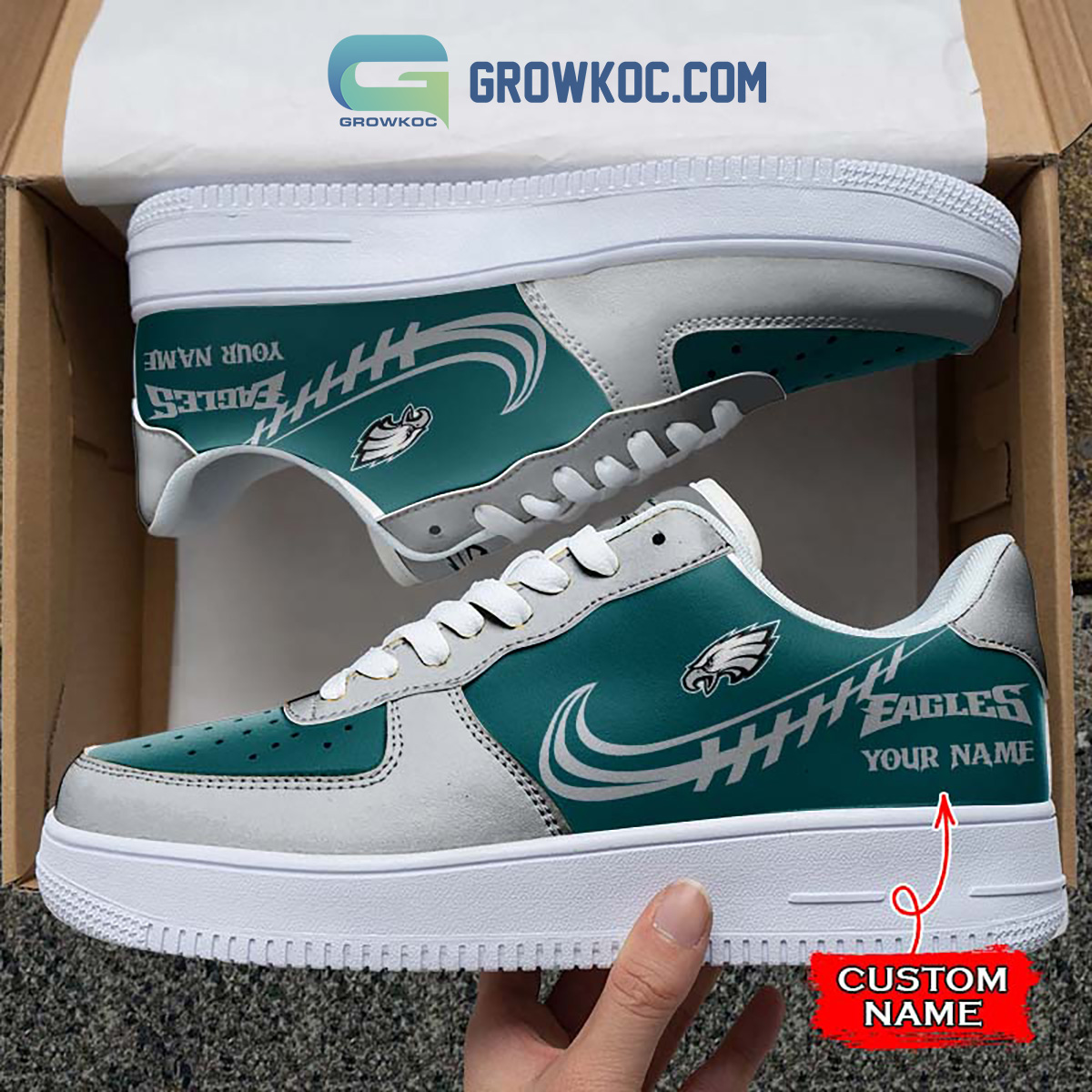 Philadelphia Eagles Personalized Air Force 1 Sneaker2B1 RFeCK