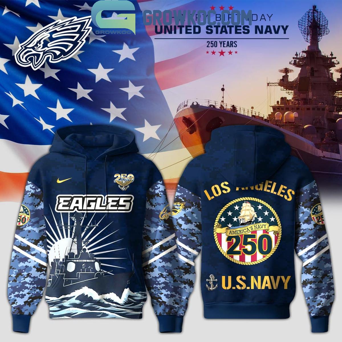Philadelphia Eagles x US Navy 250 Years Hoodie Shirt 1 a0KbQ