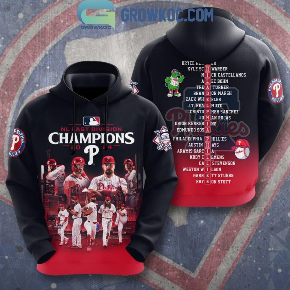 Philadelphia Phillies 2024 National League East Division Champs Hoodie T Shirt 1 vKmDR