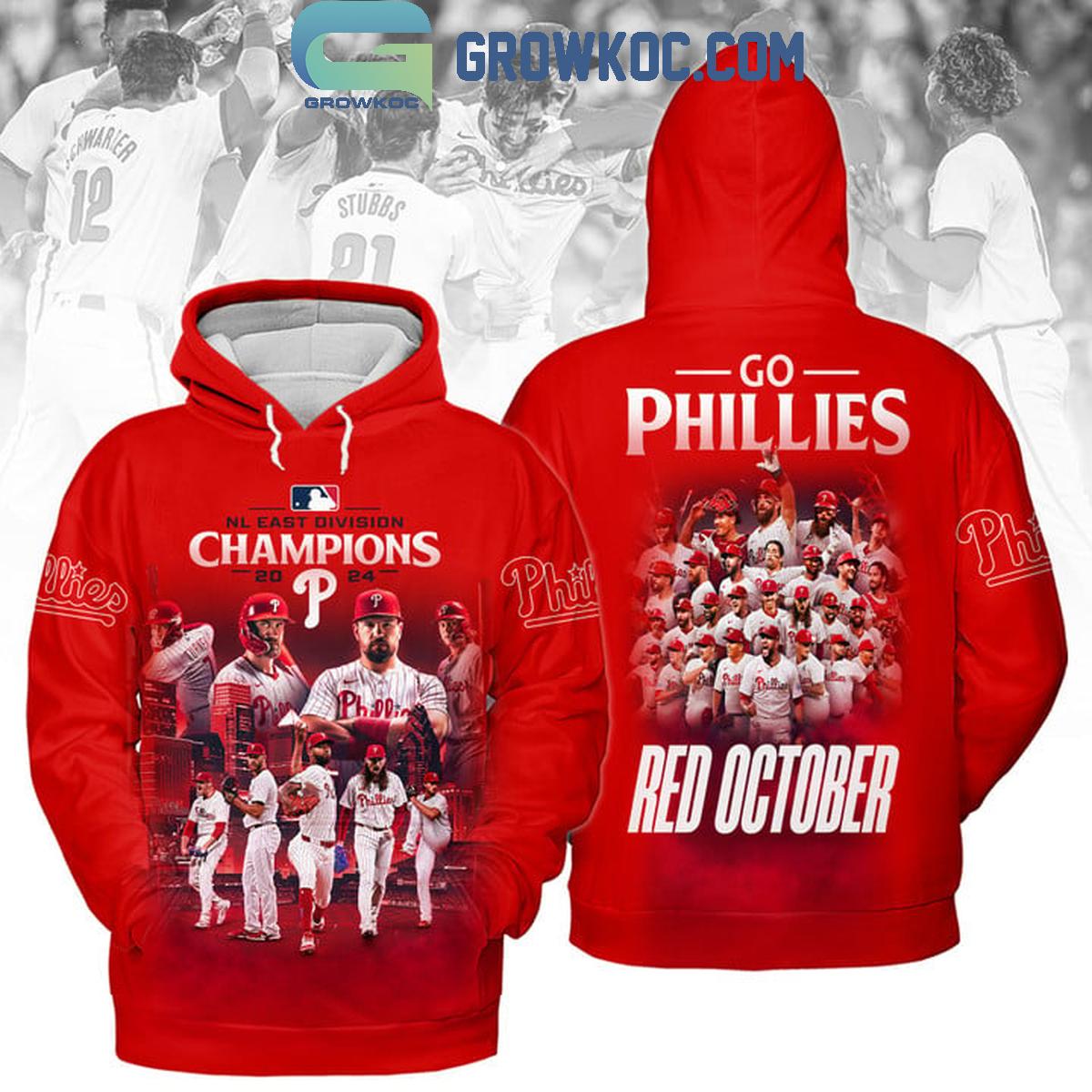 Philadelphia Phillies NL East Division Champions 2024 Red Octobers Hoodie T Shirt 1 ogdFr