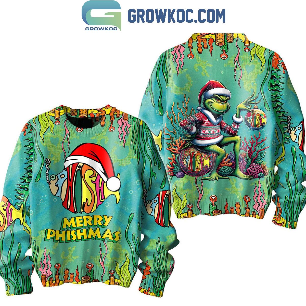 Phish Merry Phishmas The Grinch Waiting For 2024 Christmas Ugly Sweater 1 CiY2F