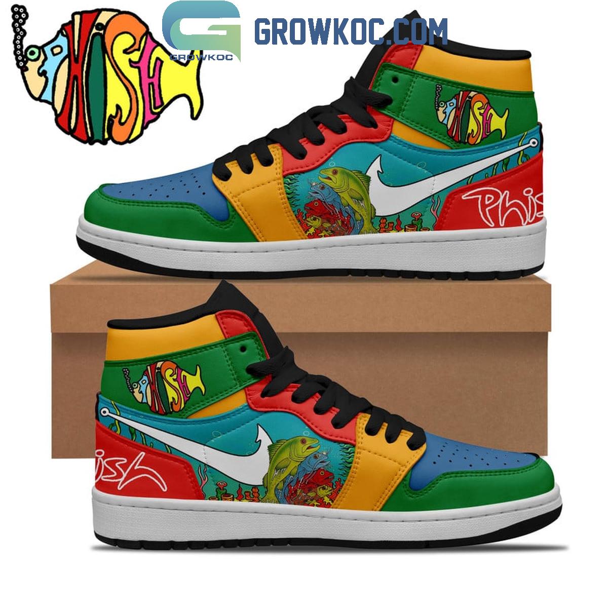 Phish Rock Band The Fish Love Ocean Air Jordan 1 Shoes 1 2RnPo