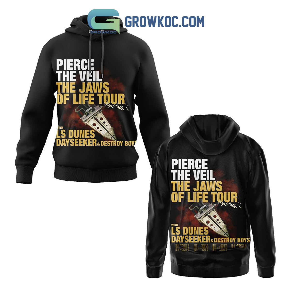 Pierce The Veil Rock Band 2024 Tour Hoodie Shirts2B1 a0gVG