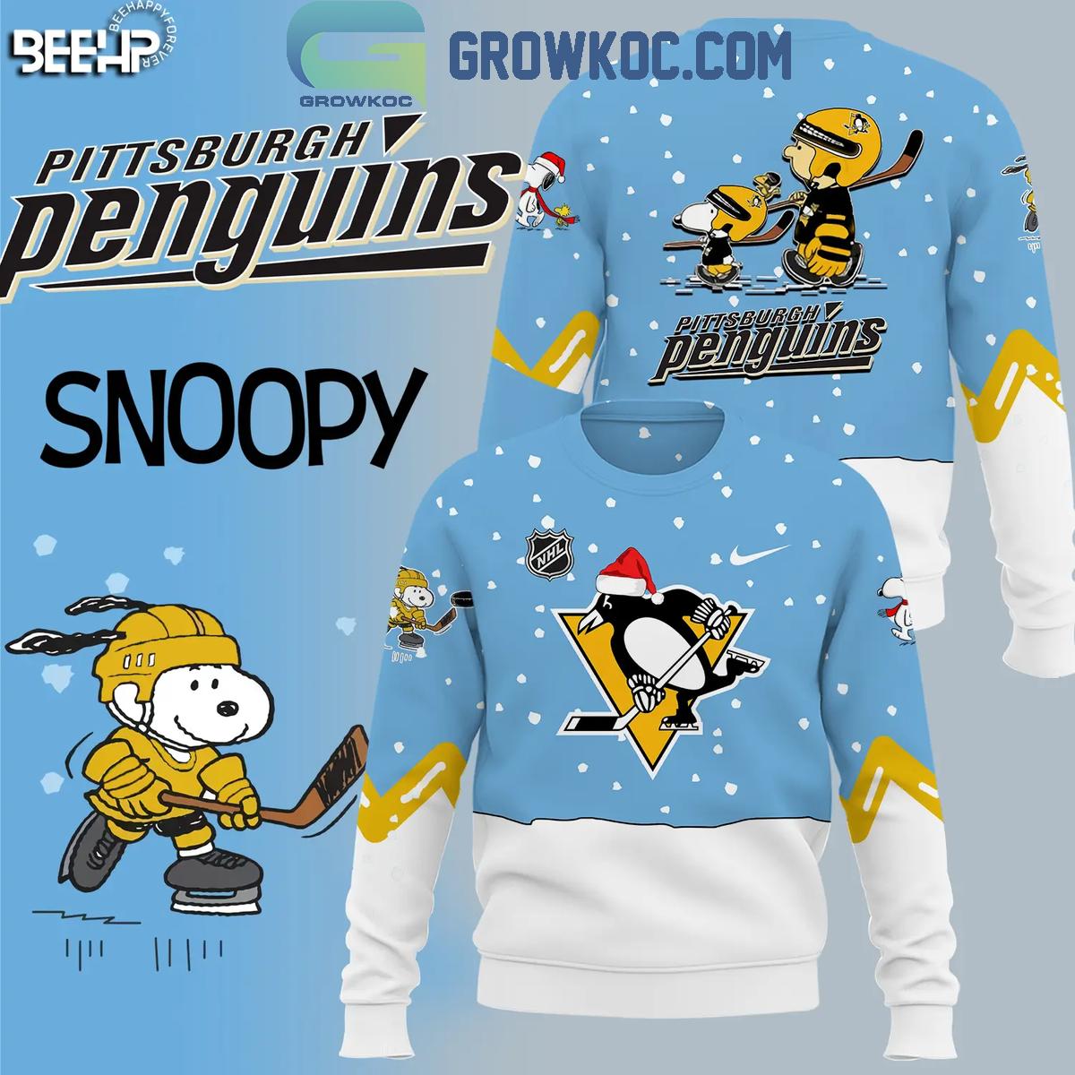 Pittsburgh Penguins 2024 Snoopy Night And Day Christmas Ugly Sweater 1 V83Gp
