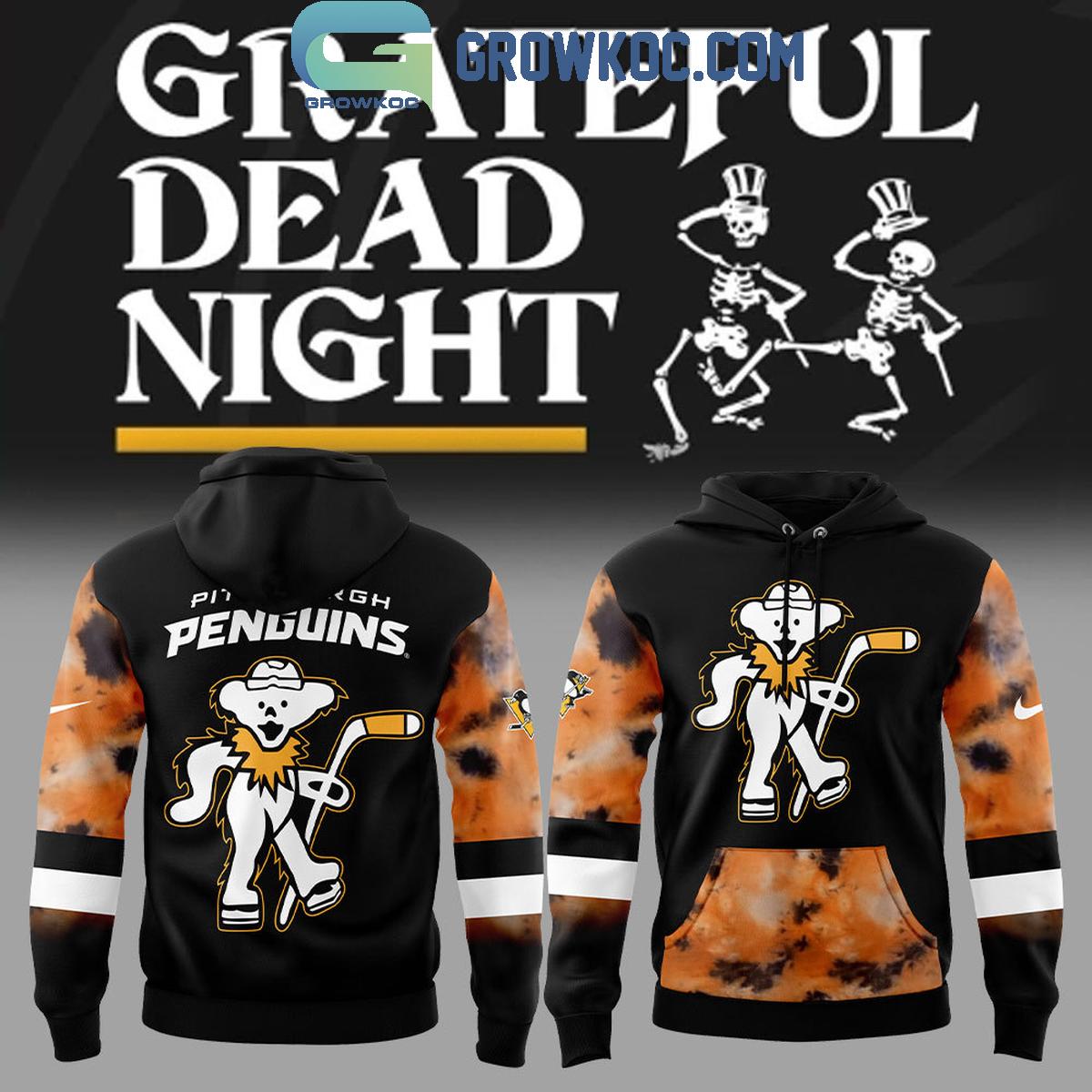 Pittsburgh Penguins Grateful Dead Night Hoodie T Shirt 1 YDEVw