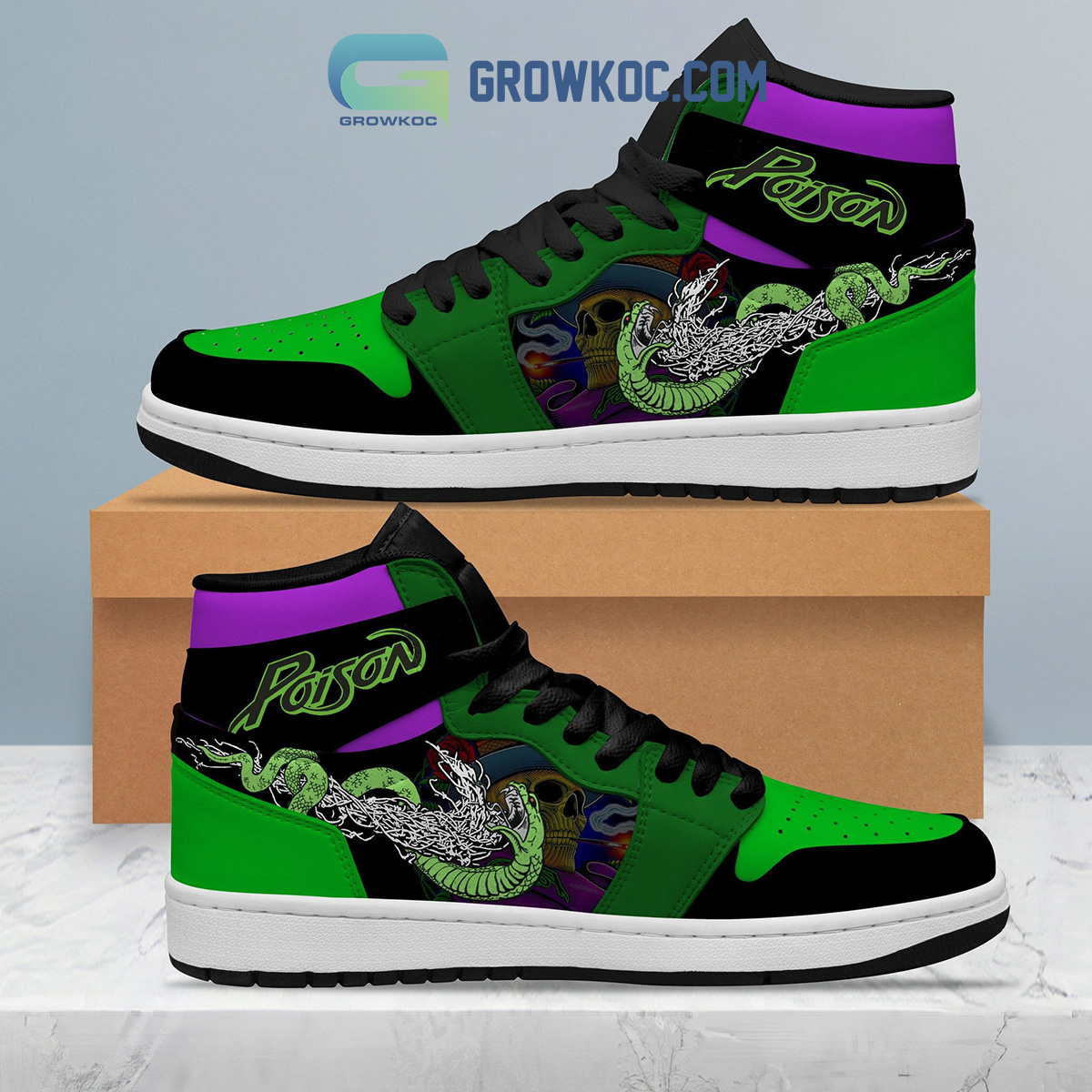 Poison Green Snake Air Jordan 1 Shoes2B1 ogcec