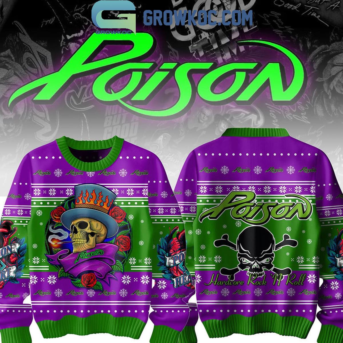 Poison Hardcore Rock N Roll 2024 Christmas Ugly Sweater 1 h5bXH