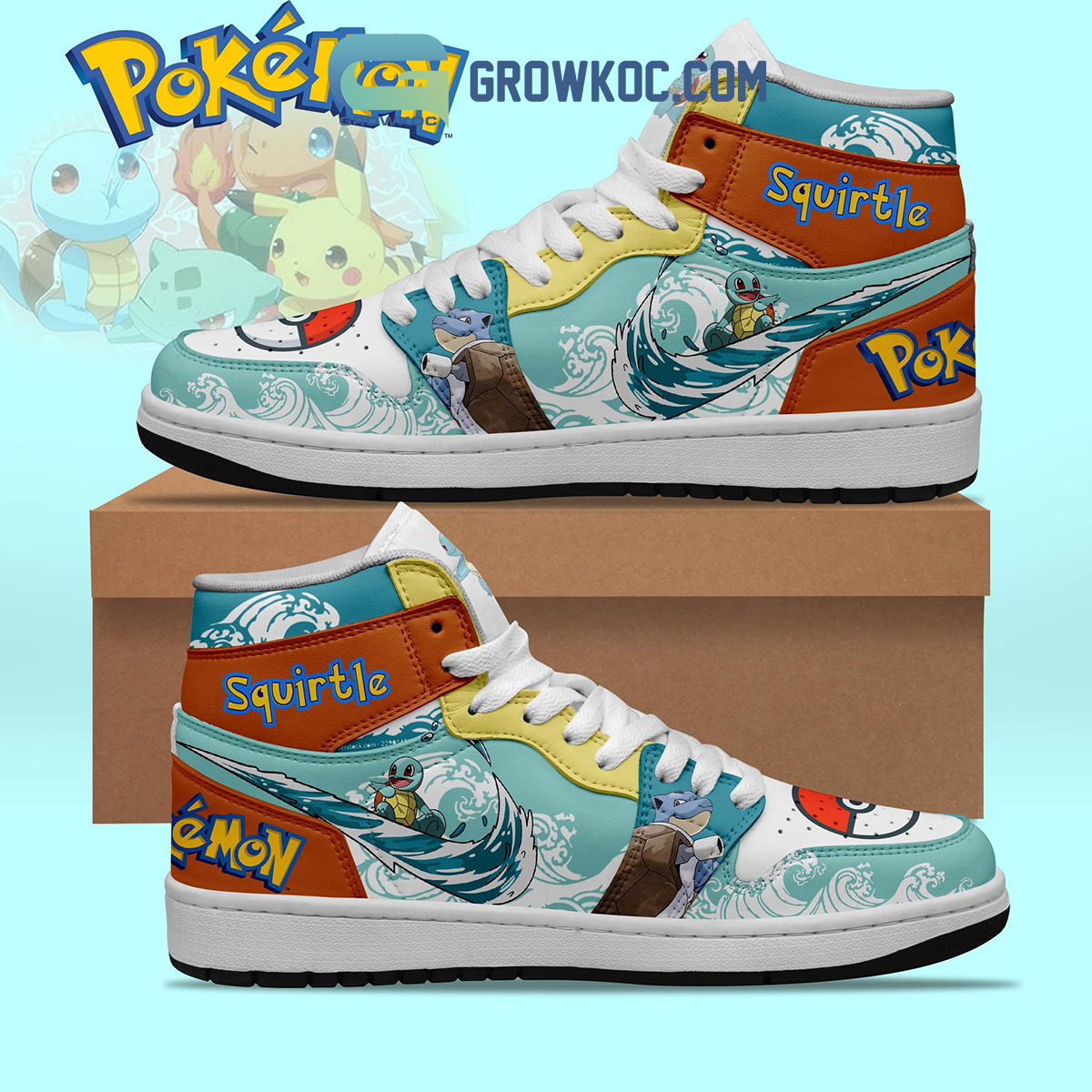 Pokemon Squirtle Fan Air Jordan 1 Shoe2B1 ozLem