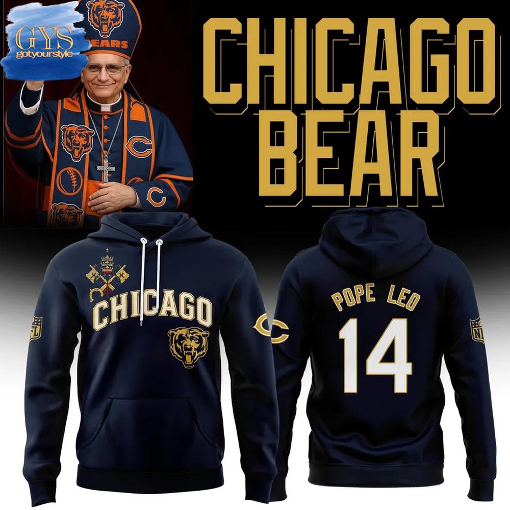 Pope Leo 14 Chicago Bears Limited Edition Hoodie 1