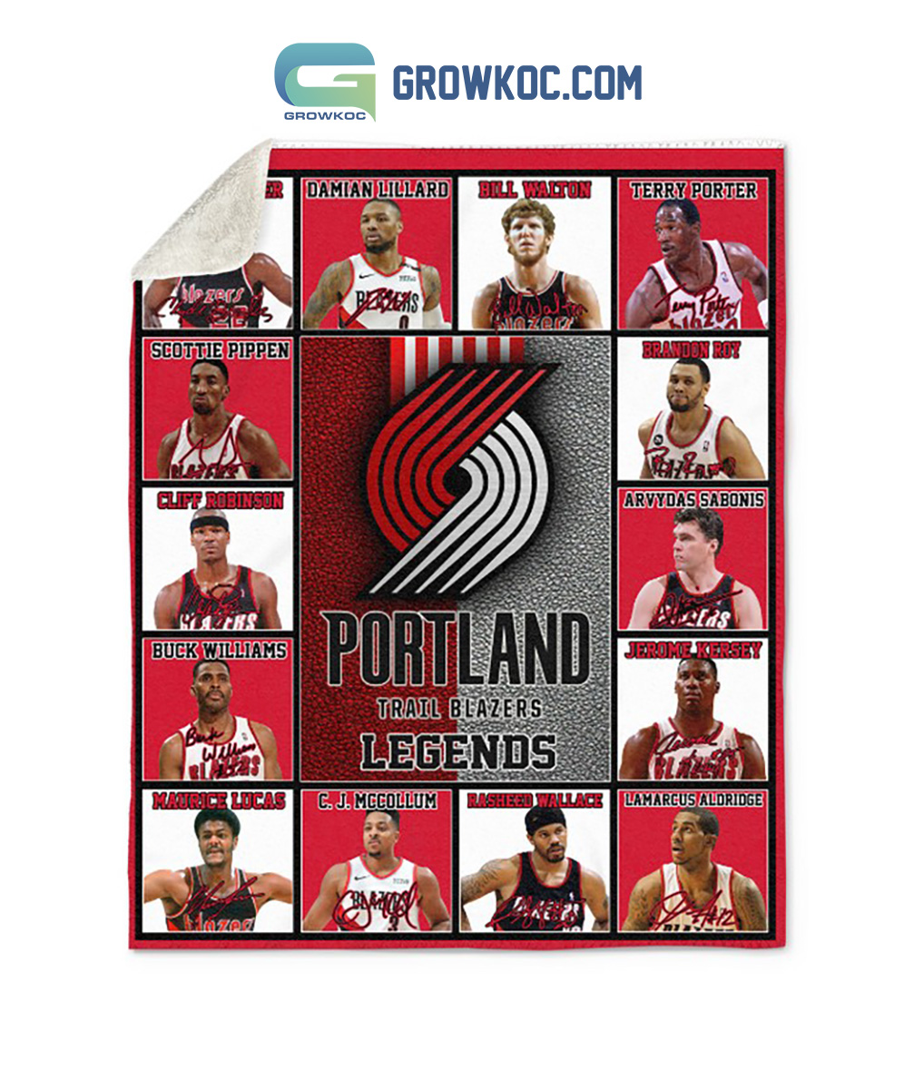 Portland Trail Blazers Legends NBA Team Fleece Blanket Quilt2B1 gYL9B Portland Trail Blazers Legends NBA Team Fleece Blanket Quilt2B1 gYL9B
