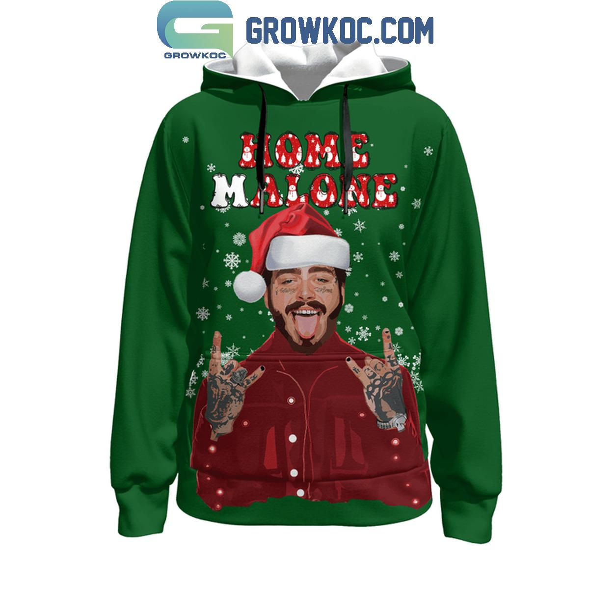 Post Malone Celebrating Christmas Home Malone Hoodie T Shirt 1 DW30d