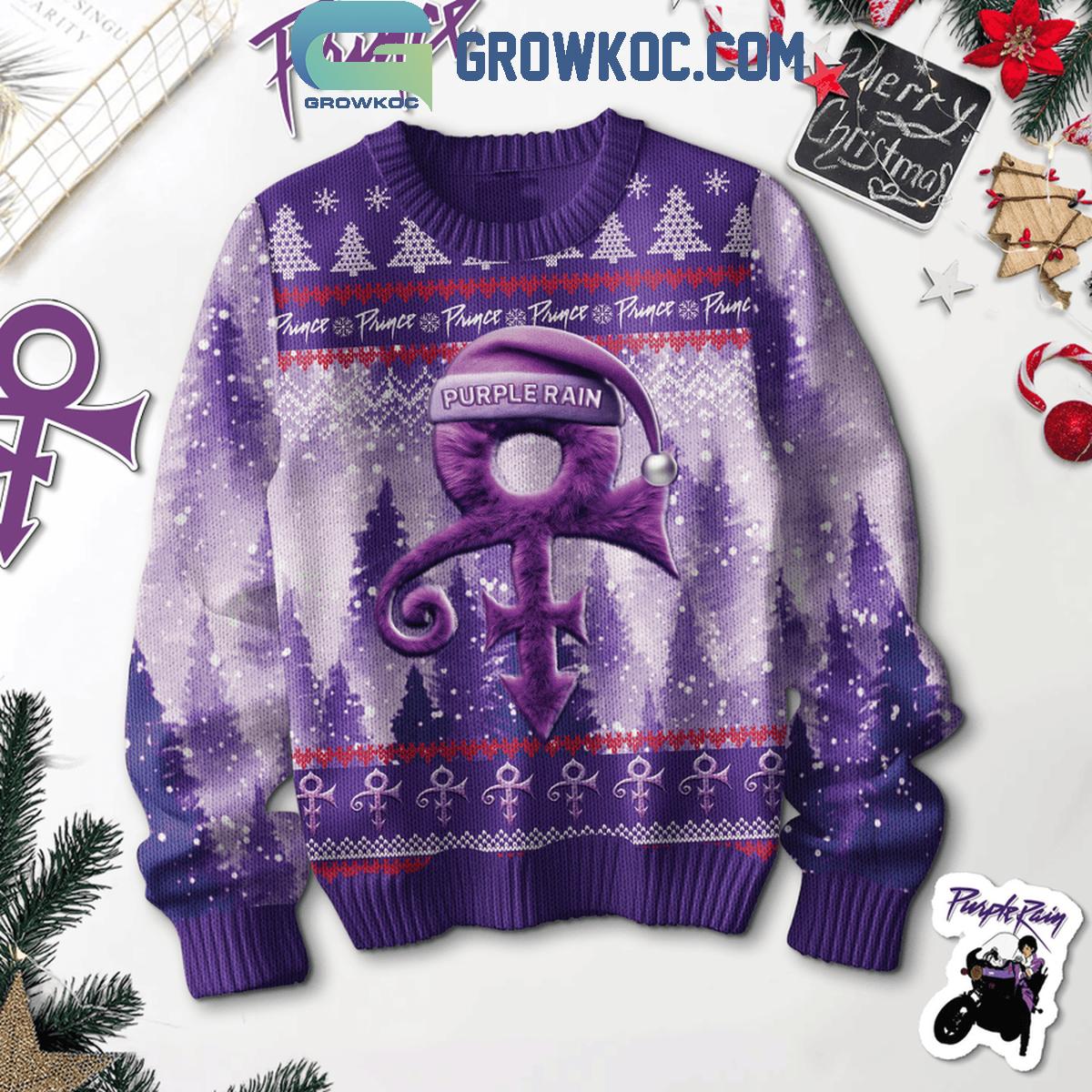 Prince 2024 Purple Rain In Christmas Ugly Sweater 1 TzcUM