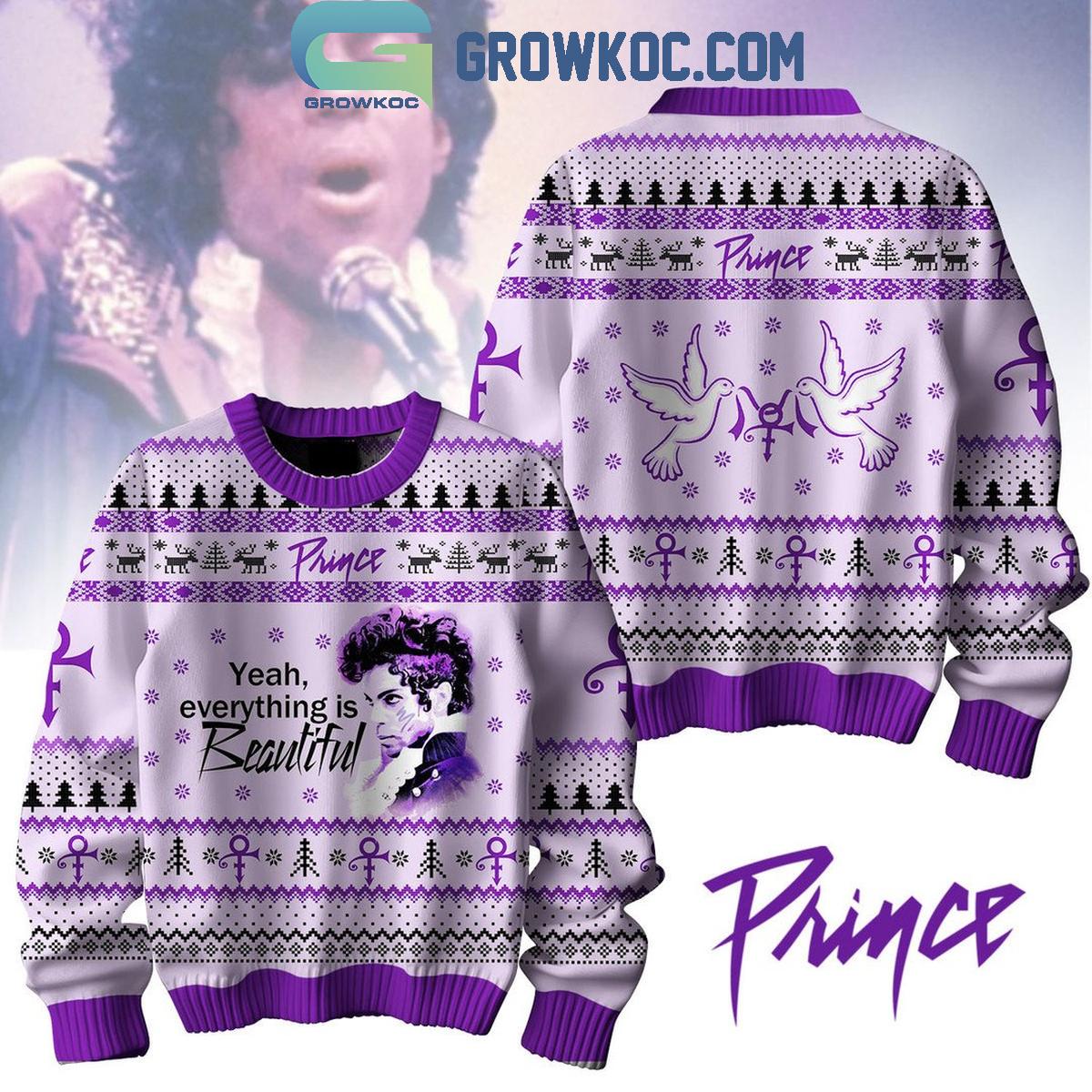 Prince 2024 Yeah Everything Is Beautiful Christmas Ugly Sweater 1 T4AMb