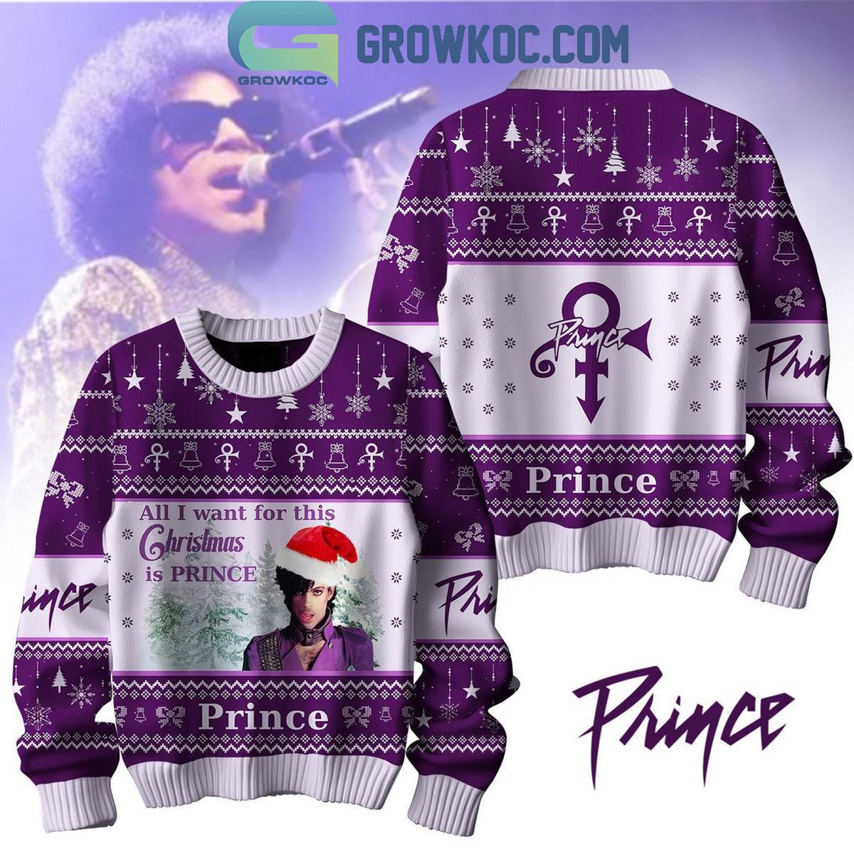 Prince Is All I Want For My Christmas 2024 Ugly Sweater 1 r254J