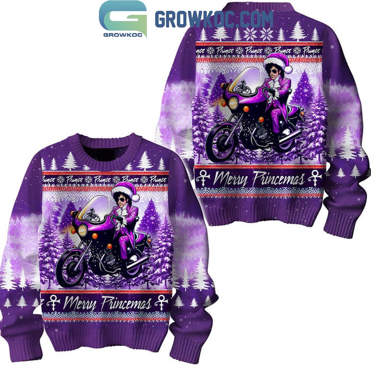 Prince Merry Princemas Happy Time Celebrating Christmas Ugly Sweater 1 m55gq
