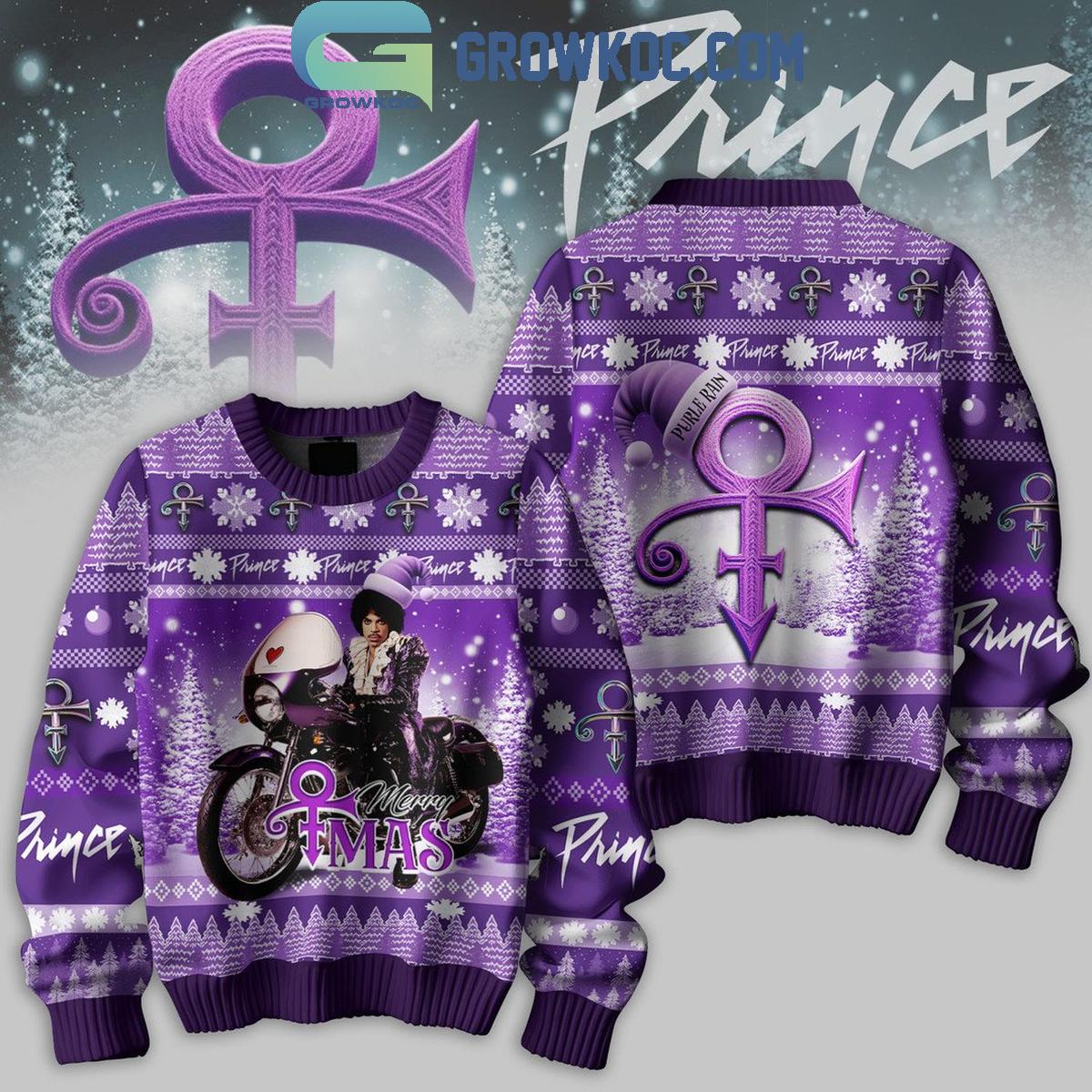 Prince Merry Purple Rain Christmas Princemas 2024 Holidays Ugly Sweater 1 9RnRc