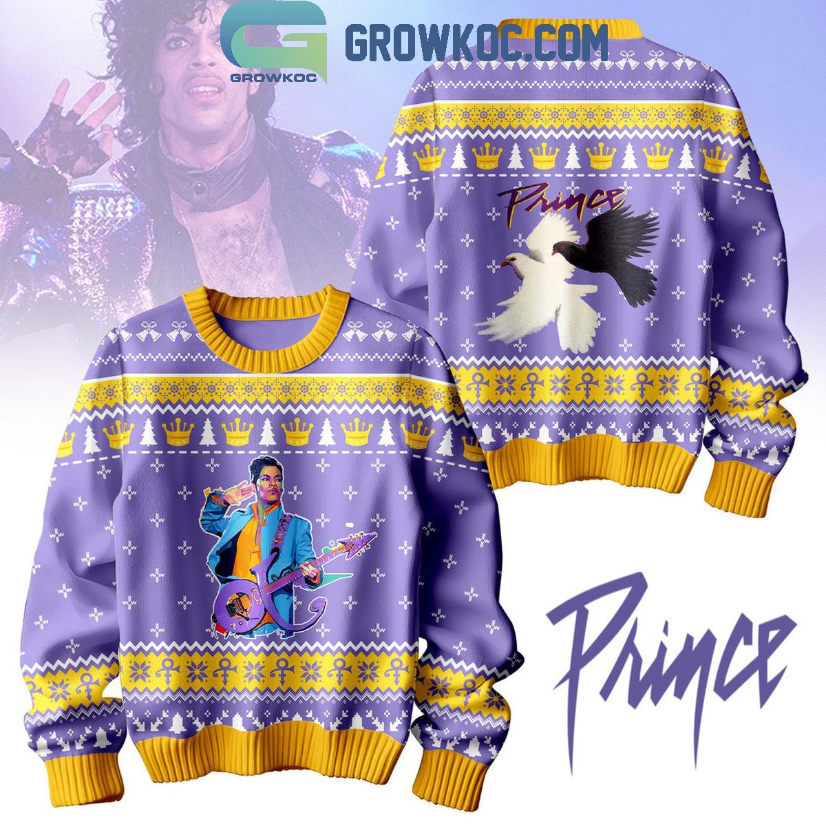 Prince When Doves Cry 2024 Christmas Ugly Sweater 1 gWWA0