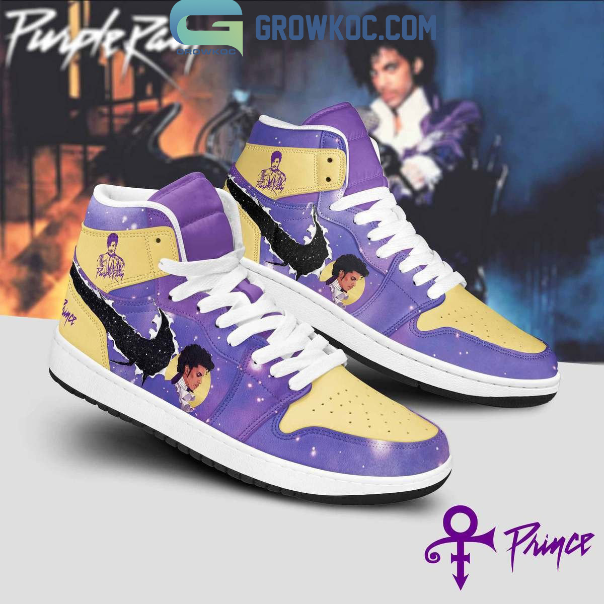 Prince When Doves Cry Air Jordan 1 Shoes White Lace2B1 hjw5M