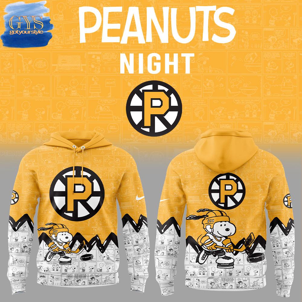 Providence Bruins Anniversary of Peanuts Night Limited Edition Hoodie 1