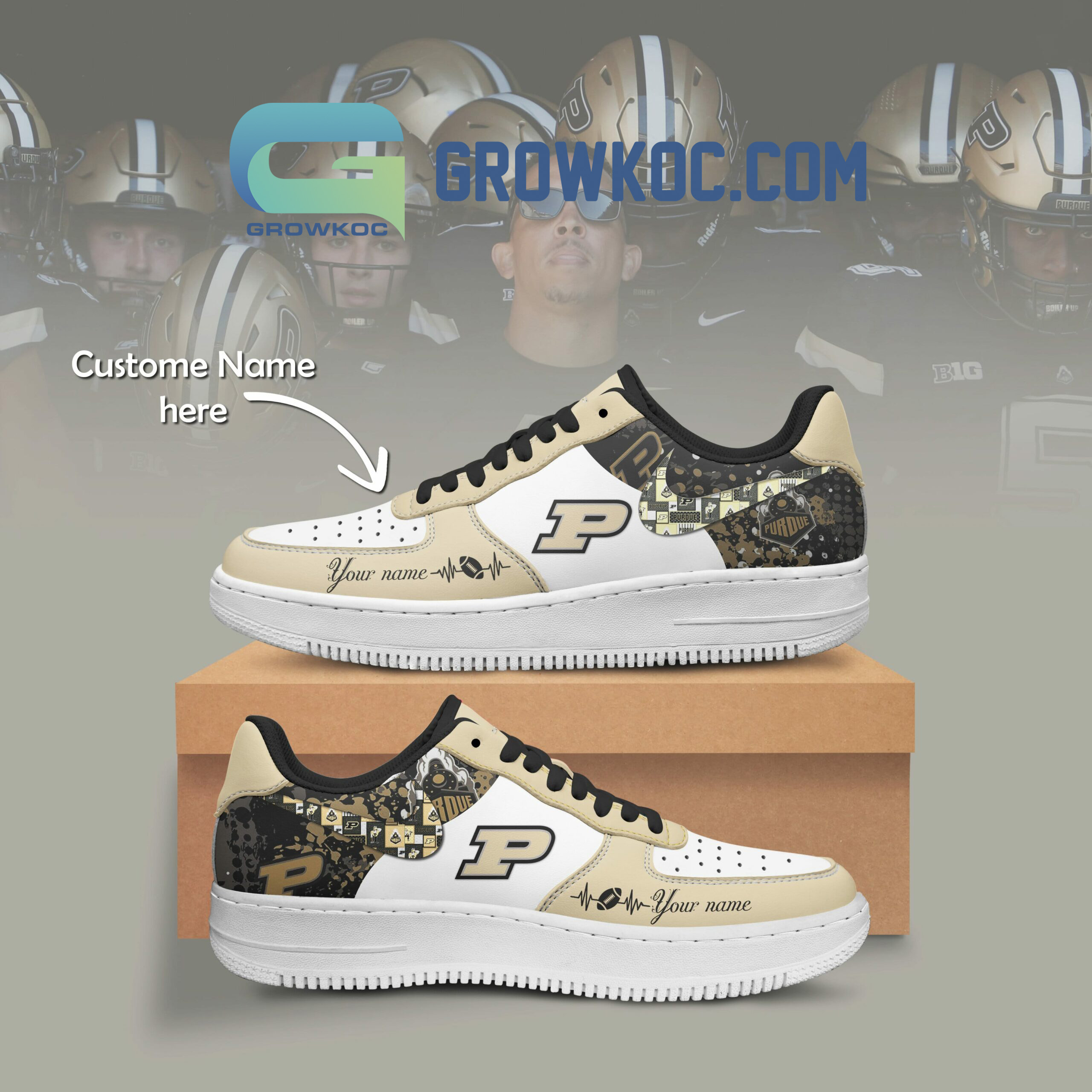 Purdue Boilermakers Personalized Air Force 1 Shoes2B1 WZwDx