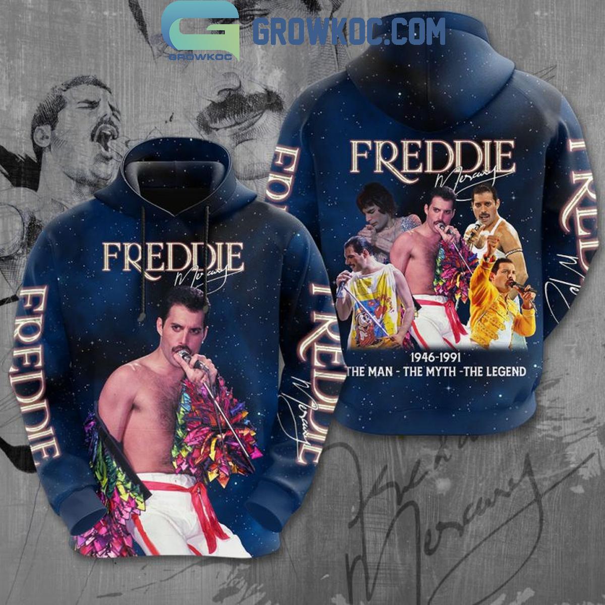 Queen In Memory Of Freddie Mercury The Man The Myth The Legend Hoodie T Shirt 1 JsEHt