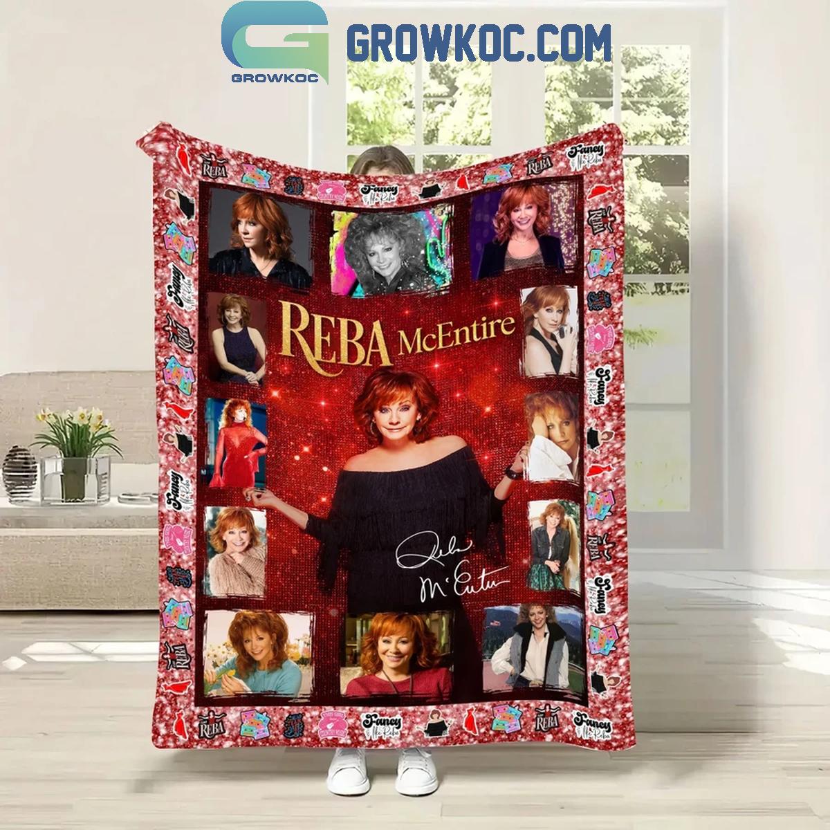 Reba McEntire Stay Fancy 2024 Christmas Fleece Blanket Quilt 1 hskhj