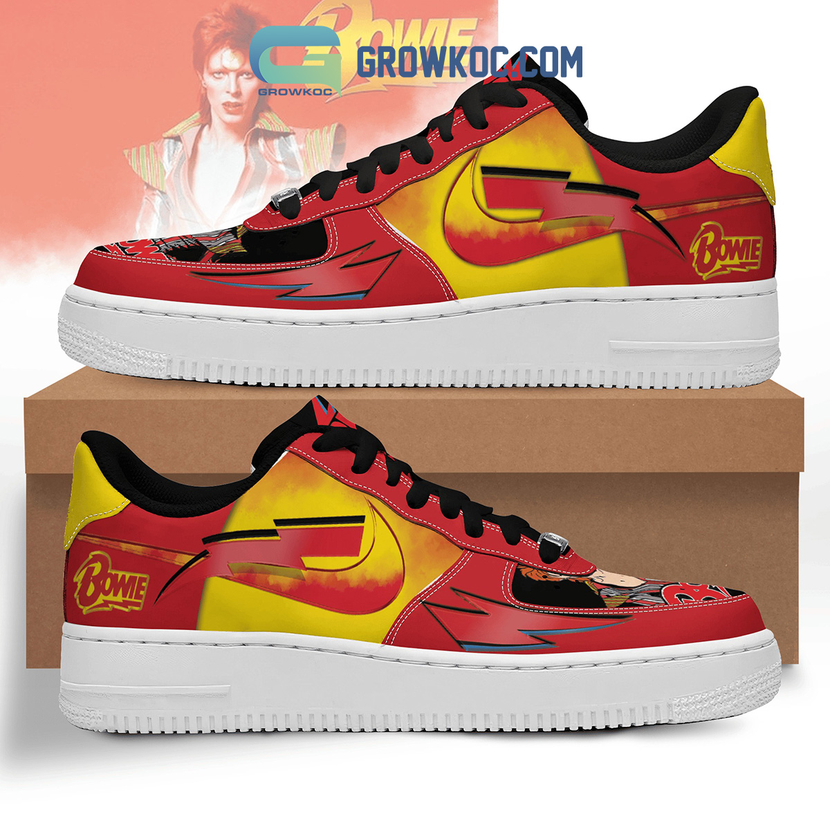 Rebel Rebel David Bowie Fan Air Force 1 Shoes2B1 9q326