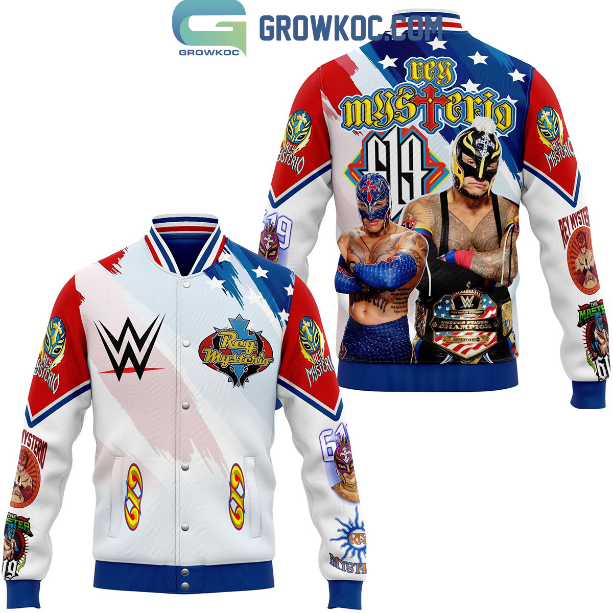 Rey Misterio 619 WWE Champions Baseball Jacket2B1 hFqwi