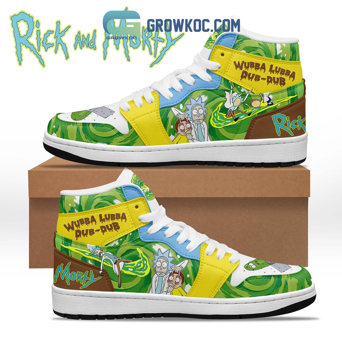 Rick And Morty Wubba Lubba Air Jordan 1 Shoe2B1 7jROU