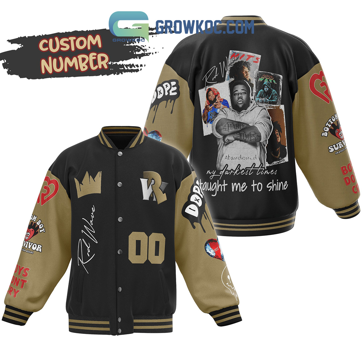 Rod Wave Darkest Time Taught Me To Shine Personalized Baseball Jacket2B1 q62v7