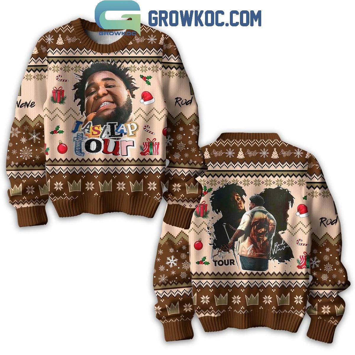 Rod Wave The Last Lap Tour Christmas Time Ugly Sweater 1 Sd25N