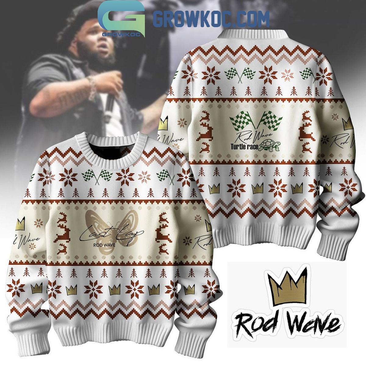 Rod Wave Turtle Race 2024 Christmas Ugly Sweater 1 lSCgR