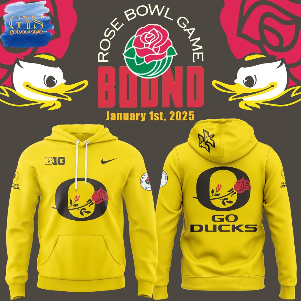 Rose Bowl Bound Oregon Ducks Limited Edition Hoodie 1