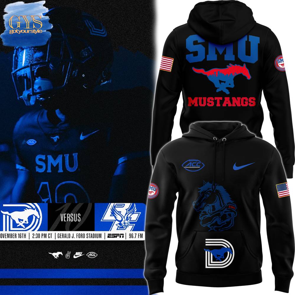 SMU Football Dark Mode 2024 Limited Edition Pullover Hoodie 1